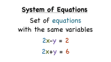 What's a System of Linear Equations?