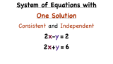 What's a Consistent Independent System of Equations?