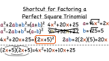 How Do You Use a Shortcut to Factor a Perfect Square Trinomial?