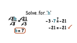 How Do You Solve an Equation Using Division?