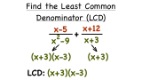 How Do You Find the Least Common Denominator of Two Rational Expressions?