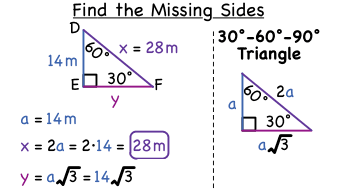 How Do You Find Missing Sides In A 30a 60a 90a Triangle Virtual Nerd