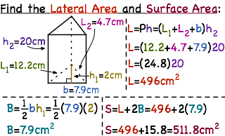 lateral area formula for a triangular prism